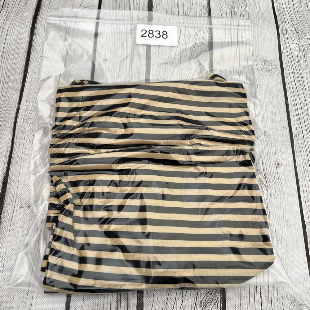LuLaroe Lynnae Beige/Black Swingy Long Sleeve Tunic Top Size L - Picture 8 of 8